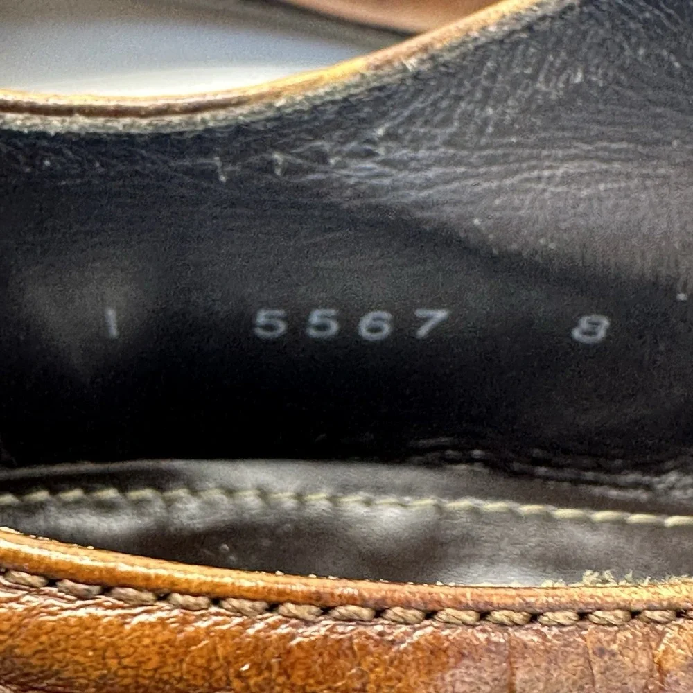 GORDON RUSH Men's Brown Soft Leather Shoes Slip On Loafers Size‎ 8